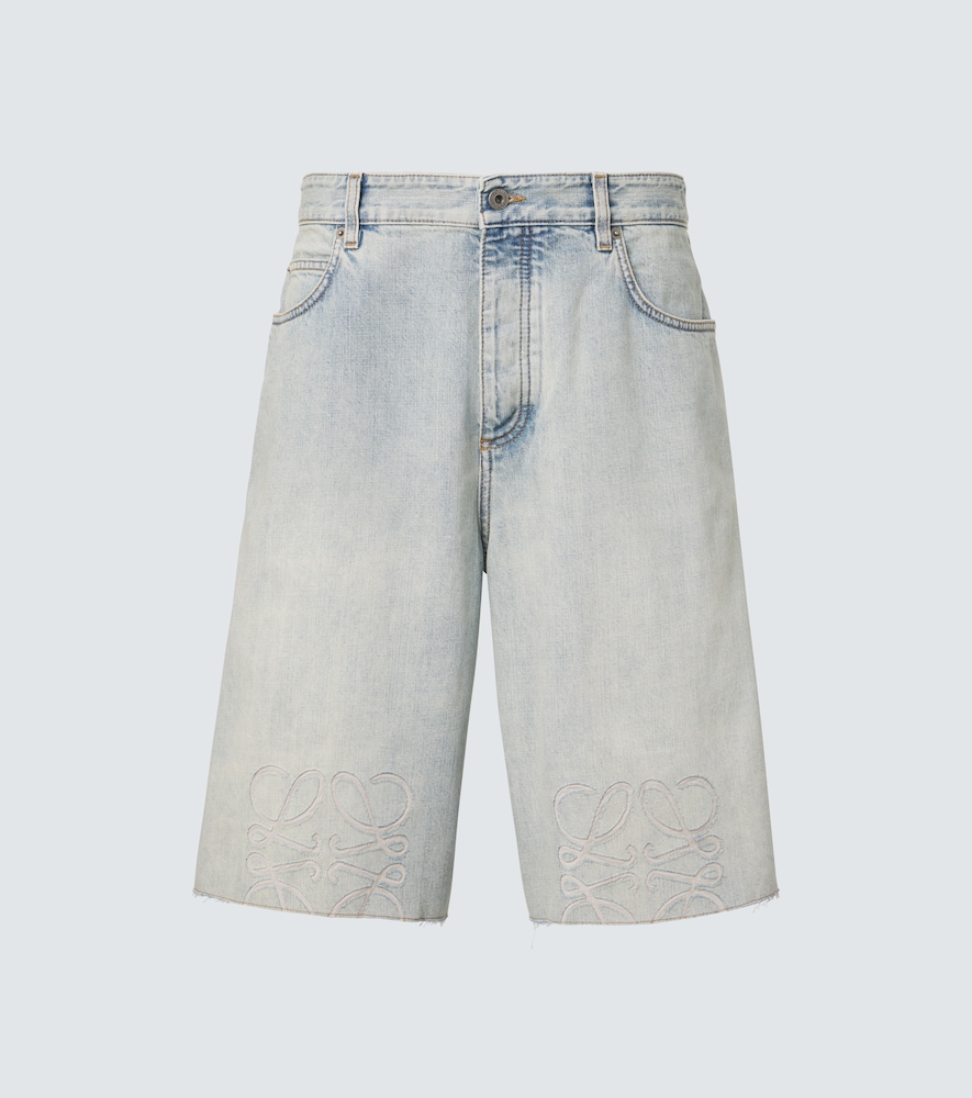 Loewe Men's Blue Anagram Denim Shorts UK Size 34 - Mytheresa