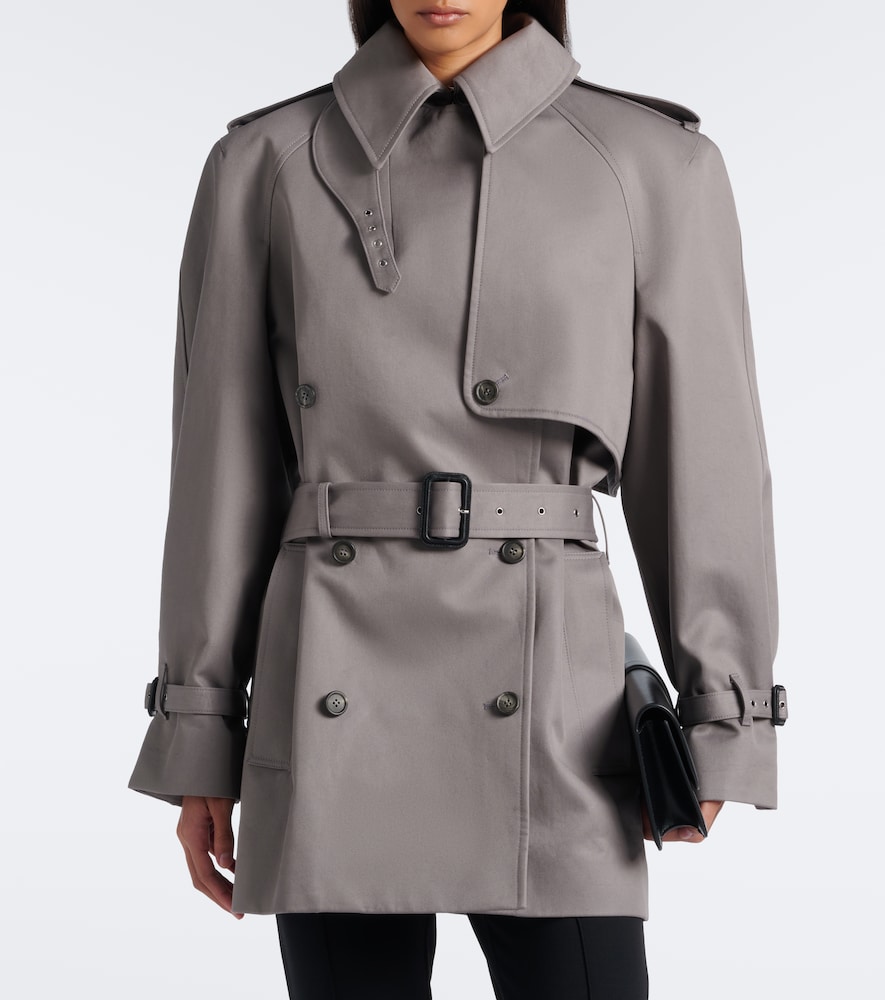 Double-Breasted Cotton Trench Coat