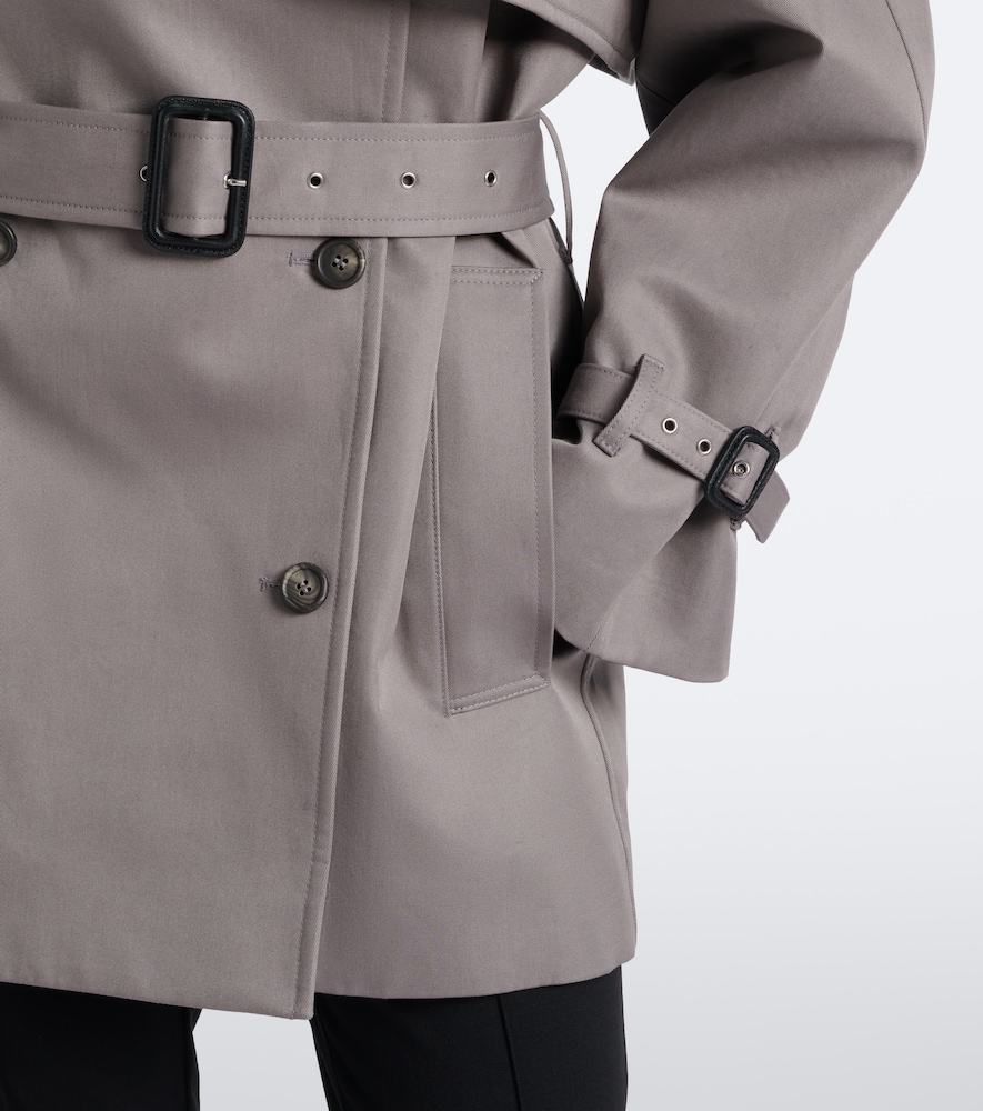 Double-Breasted Cotton Trench Coat