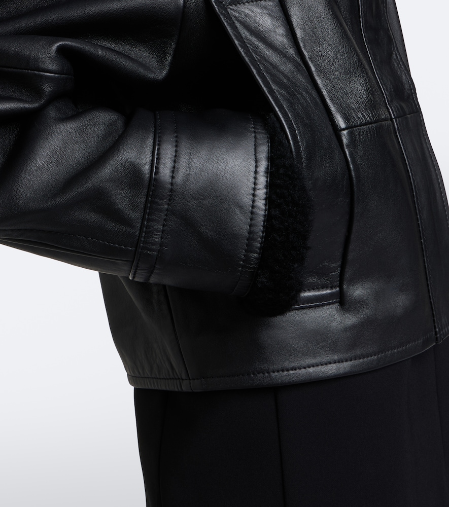 Padded Shearling-Trimmed Jacket