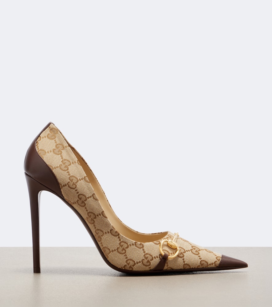 Donna Horsebit GG Canvas Pumps