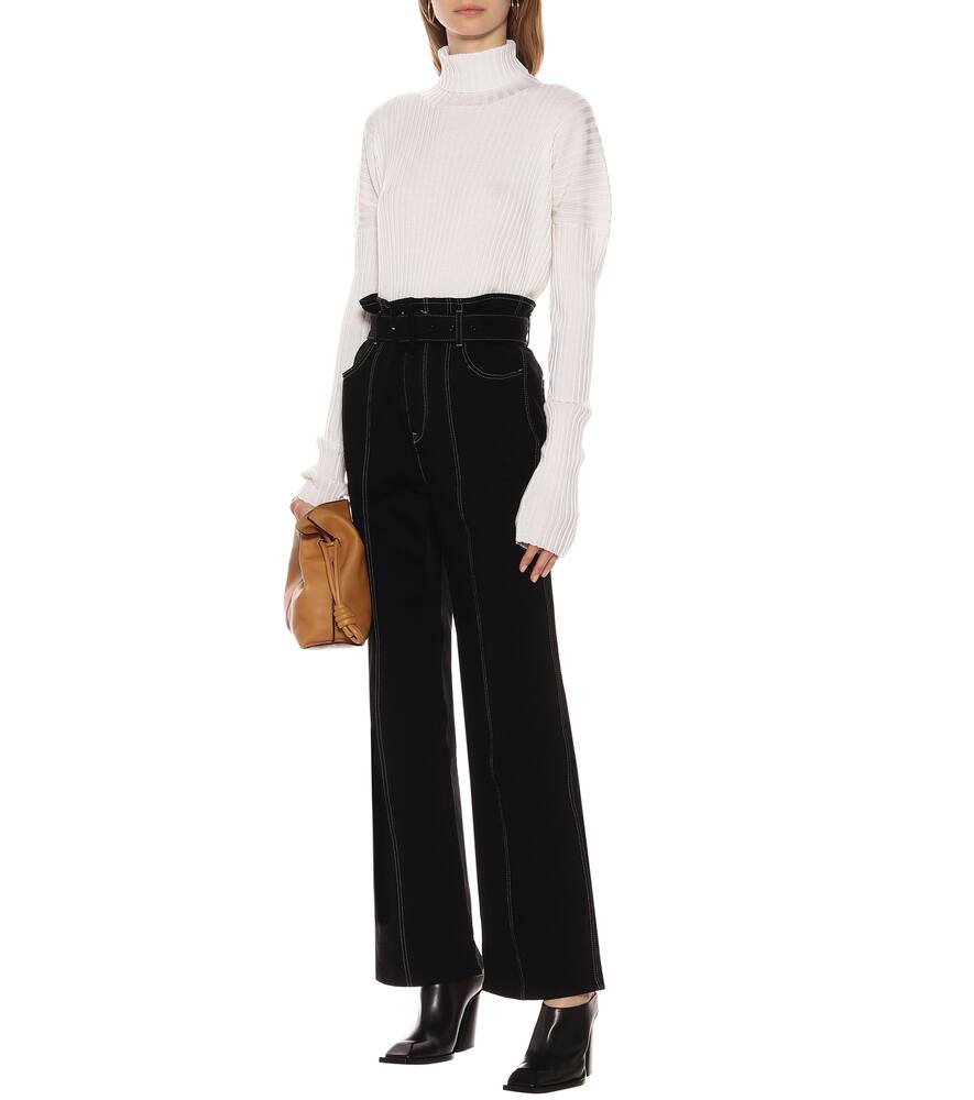 High-rise straight jeans