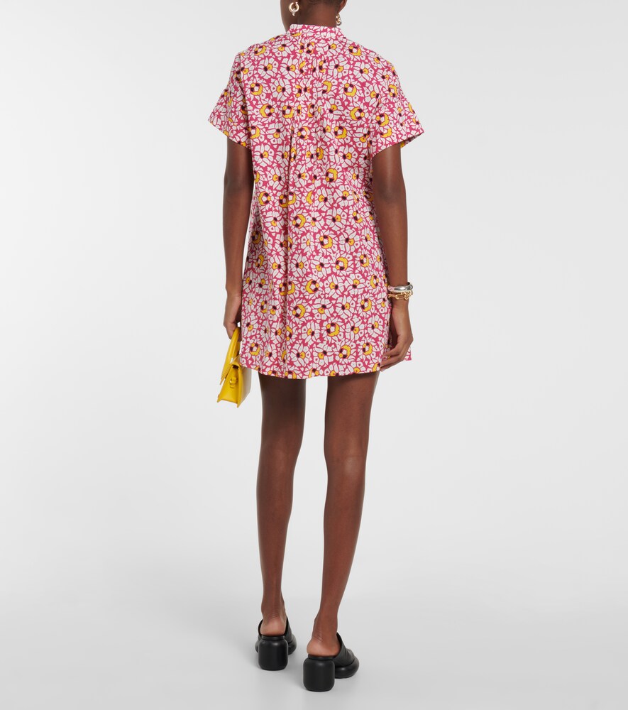  Diane Von Furstenberg Diane Von Furstenberg Fiona Printed Cotton Minidress 