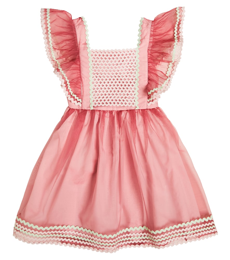 Stella McCartney Kids Ruffle-trimmed embroidered dress