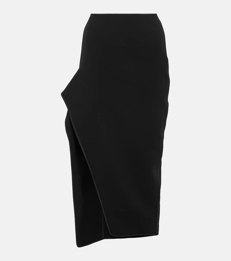 Narrate side-slit crêpe pencil skirt