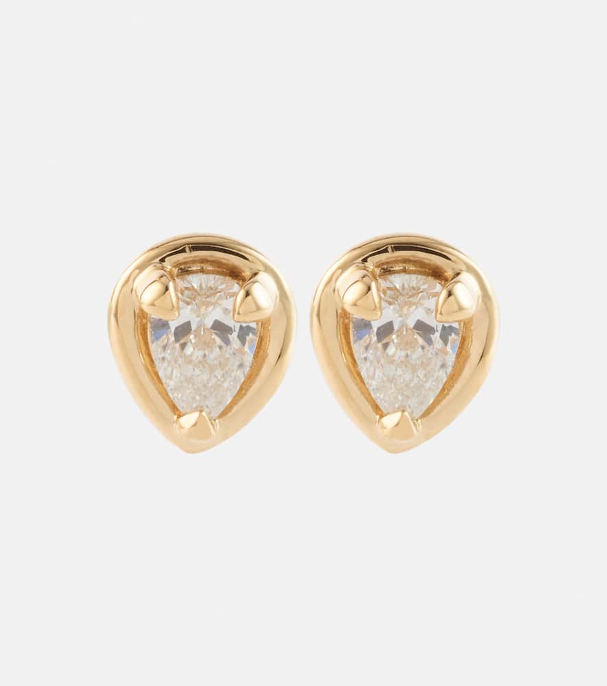 STONE AND STRAND BIRTHSTONE BONBON 14KT GOLD EARRINGS WITH DIAMONDS