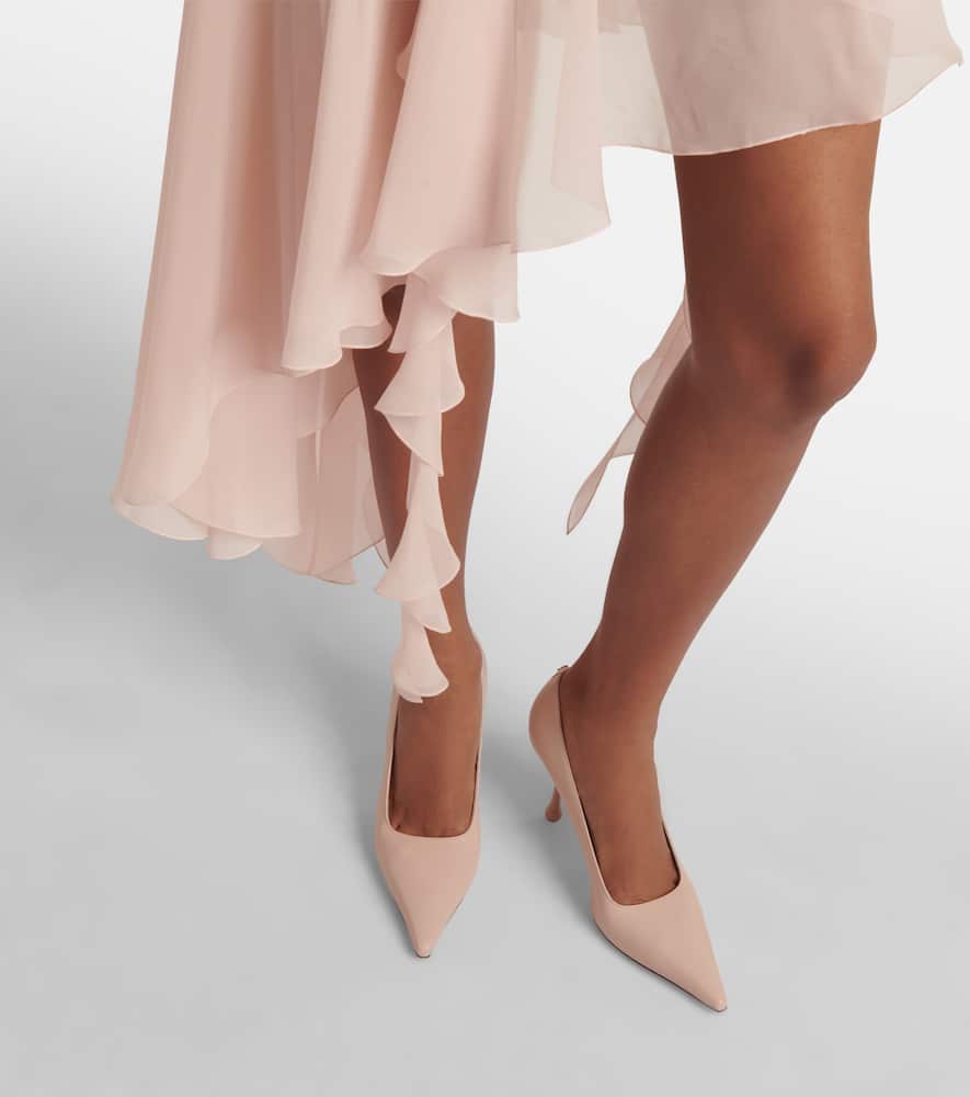 Shop Jimmy Choo Ixia 80 Leather Pumps In Pink