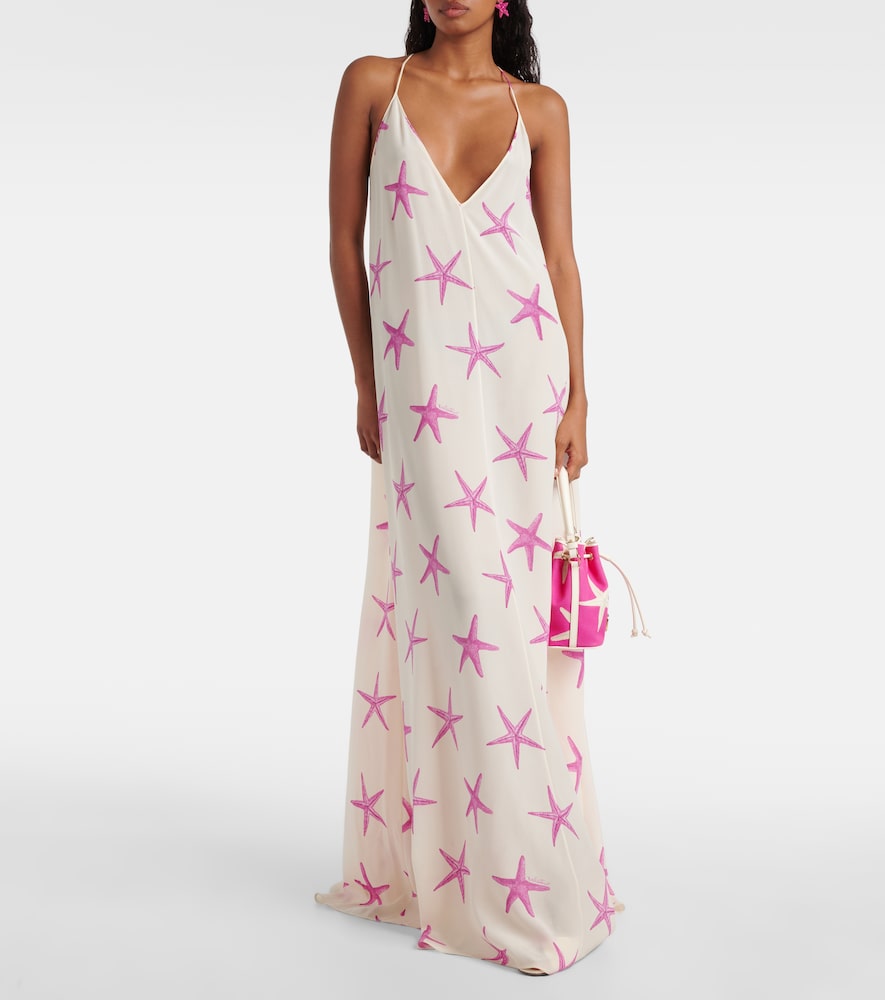  Valentino Valentino Robe Starfish Aus Seide 