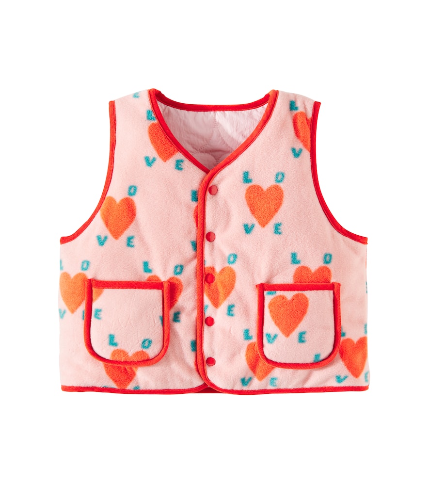 Jellymallow Love reversible fleece puffer vest