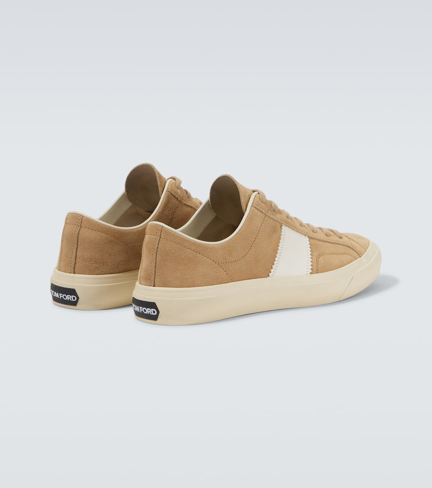 Tom Ford Cambridge Leather-trimmed Suede Sneakers In Neutrals