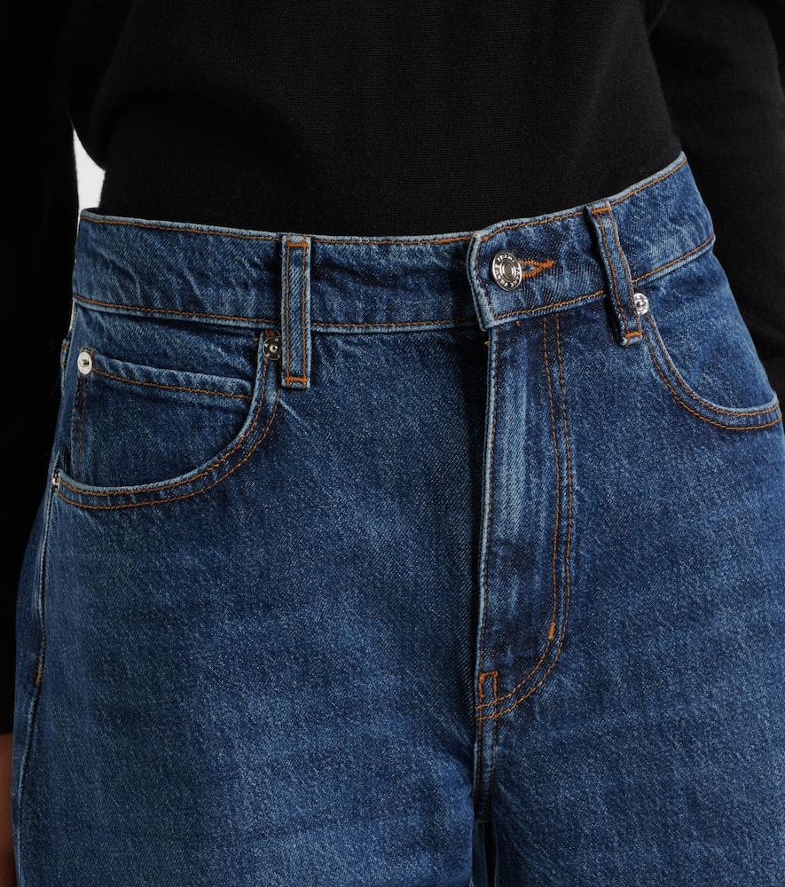 Frame Womens Caramia Low Slung Barrel Straight-leg High-rise Recycled-denim Jeans In Blue