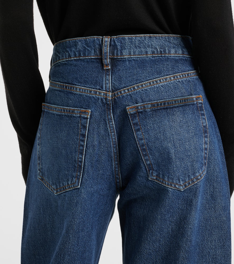 Frame Womens Caramia Low Slung Barrel Straight-leg High-rise Recycled-denim Jeans In Blue