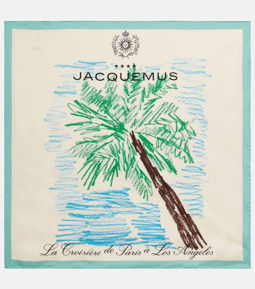 JACQUEMUS PALMIER PRINTED SILK SCARF