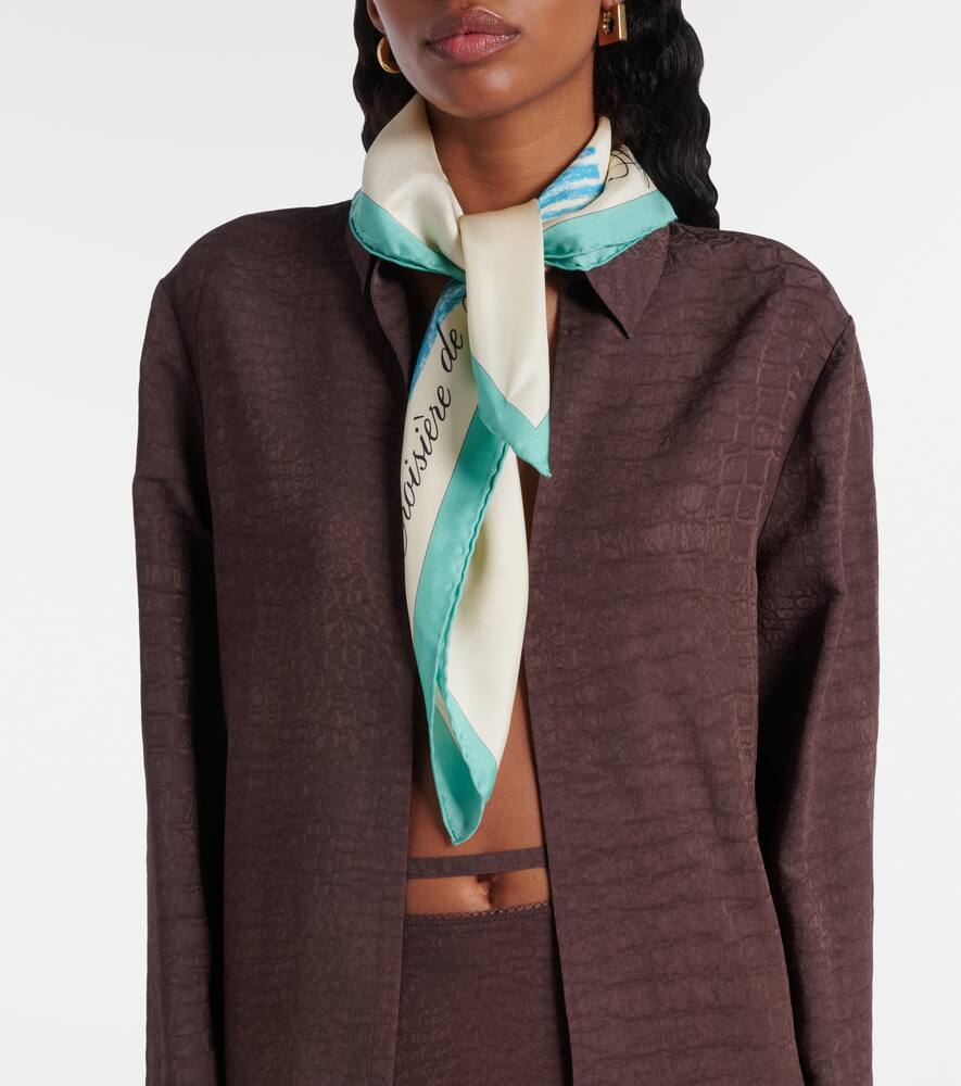 JACQUEMUS PALMIER PRINTED SILK SCARF