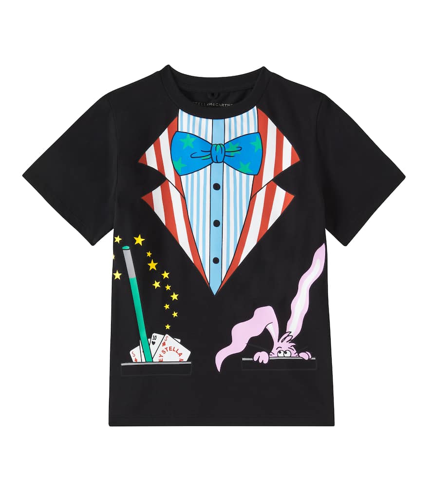 Stella Mccartney Printed Cotton Jersey T-shirt In Multicoloured
