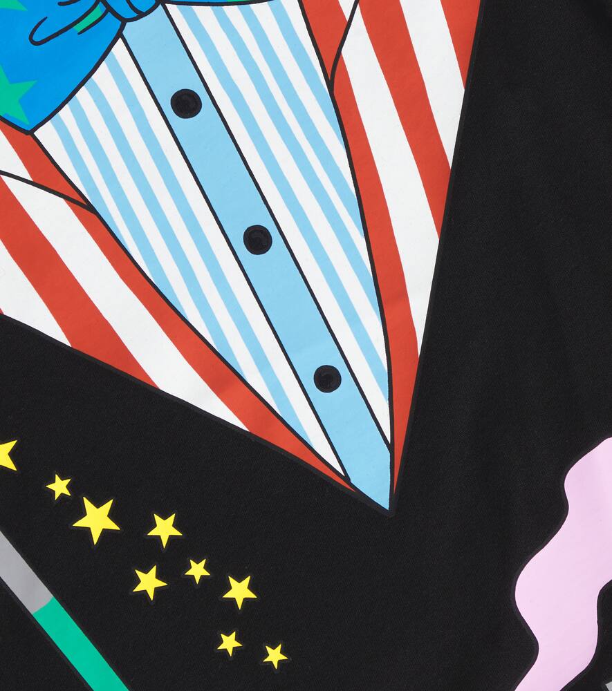 Stella Mccartney Printed Cotton Jersey T-shirt In Multicoloured