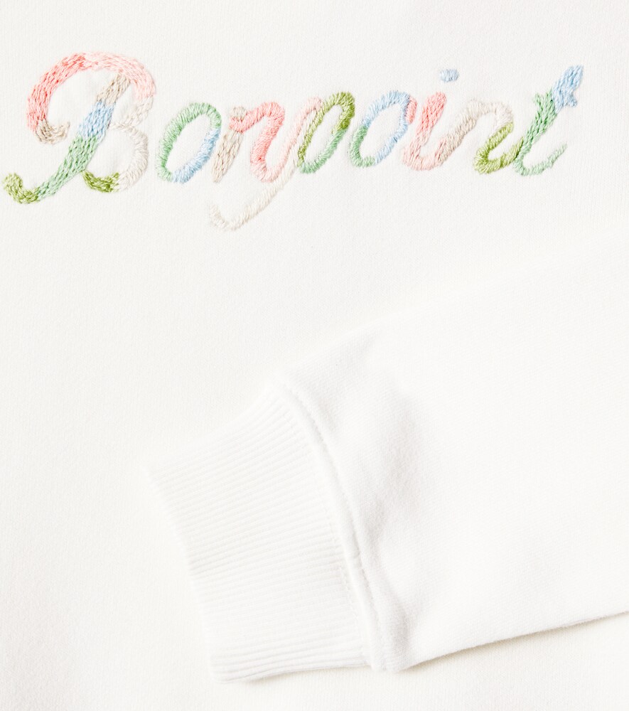  Bonpoint Bonpoint Tita Embroidered Cotton Fleece Hoodie 