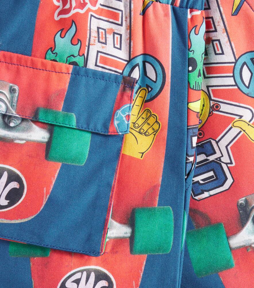 Stella Mccartney Printed Cotton Shorts In Multicoloured