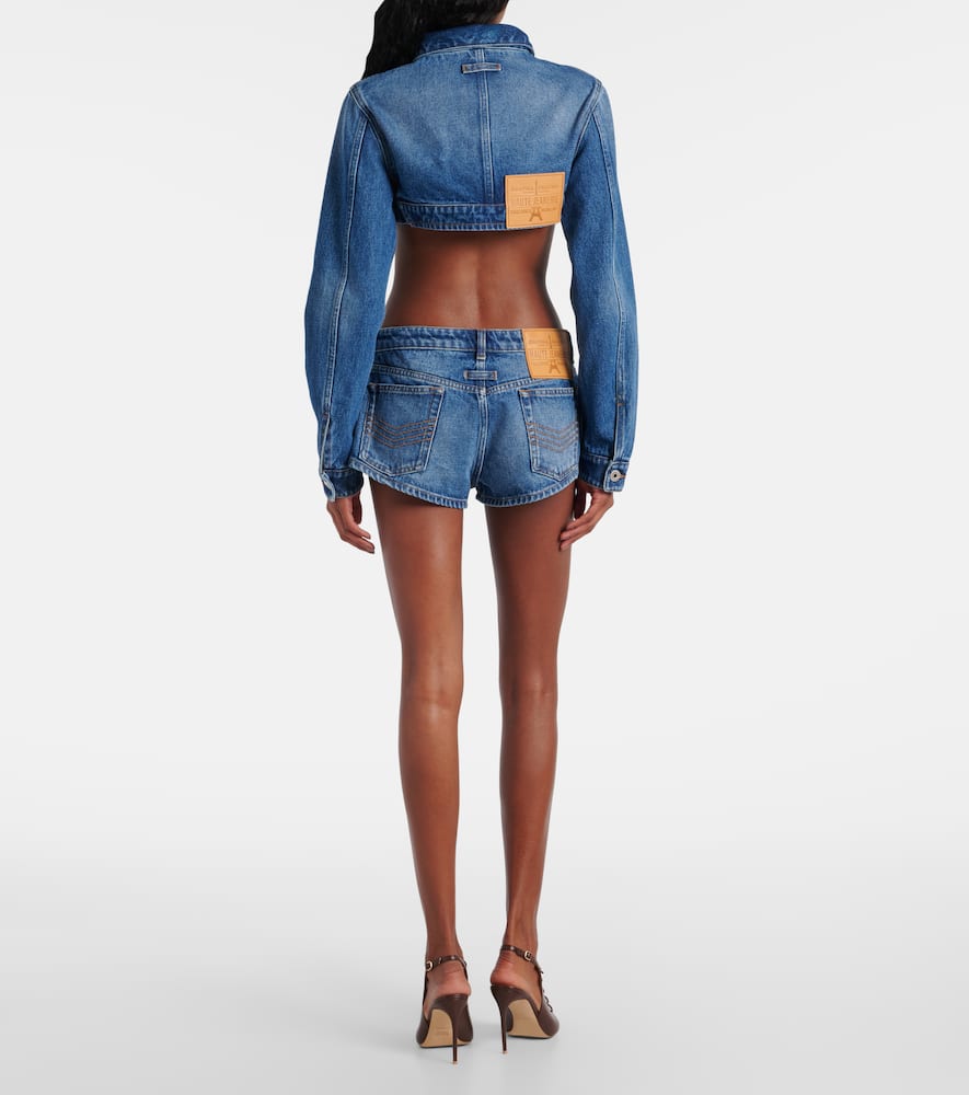 Jean Paul Gaultier Denim Short With Buttons Details In Blue