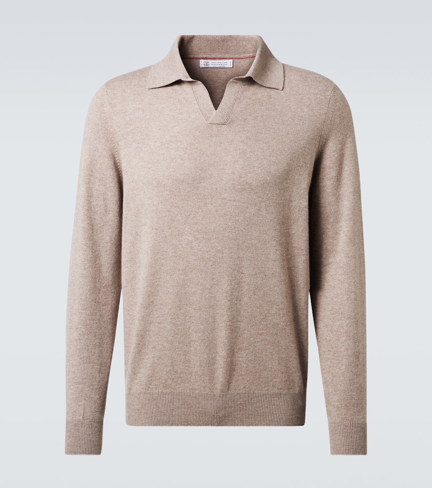 Cashmere polo sweater