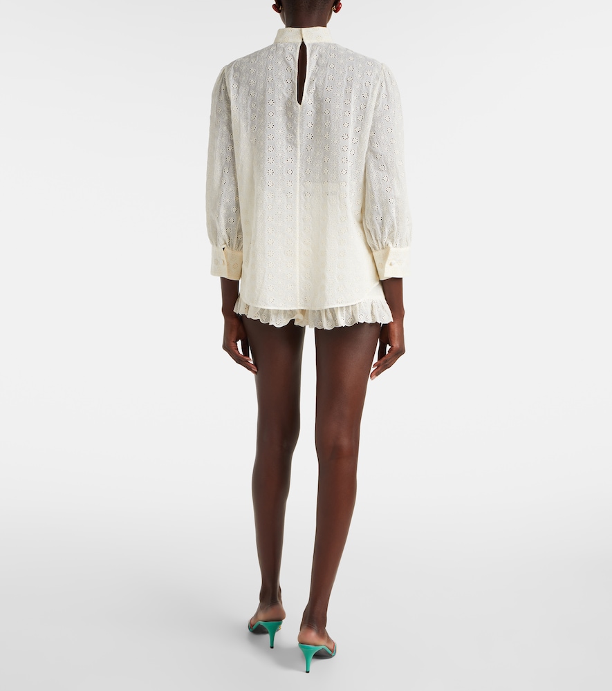  Valentino Valentino Top Mossi De Algodón Con Lazo 