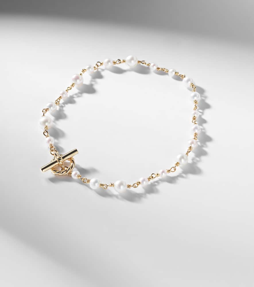 David Yurman Pearl Classics 18kt Gold Bracelet With Pearls In Gold