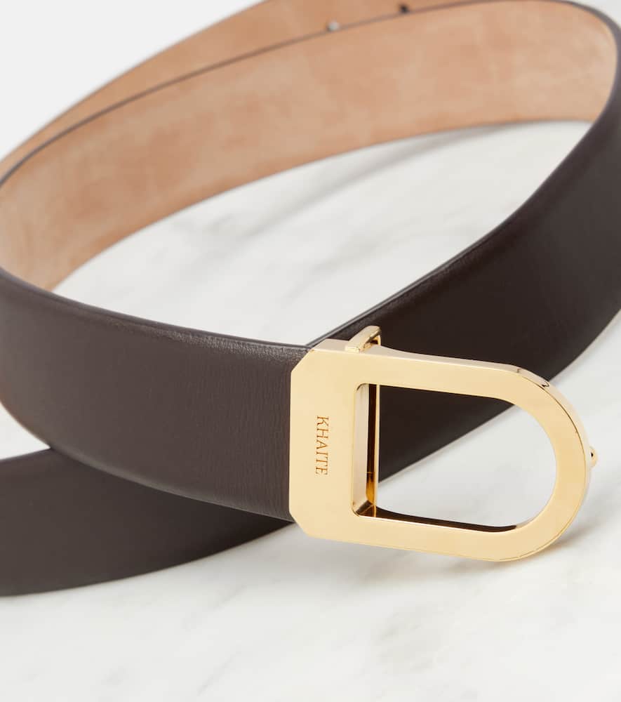 Khaite Saddle 30mm Leather Belt In Black