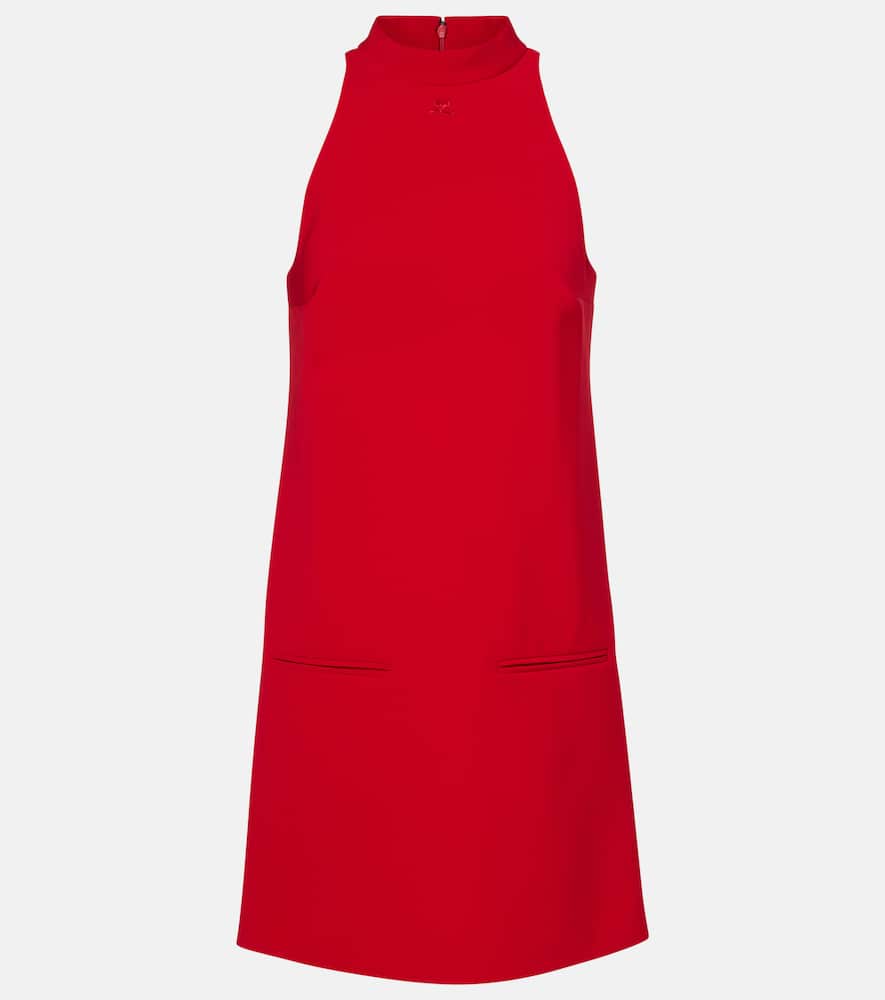 Courrèges Heritage halterneck crêpe minidress