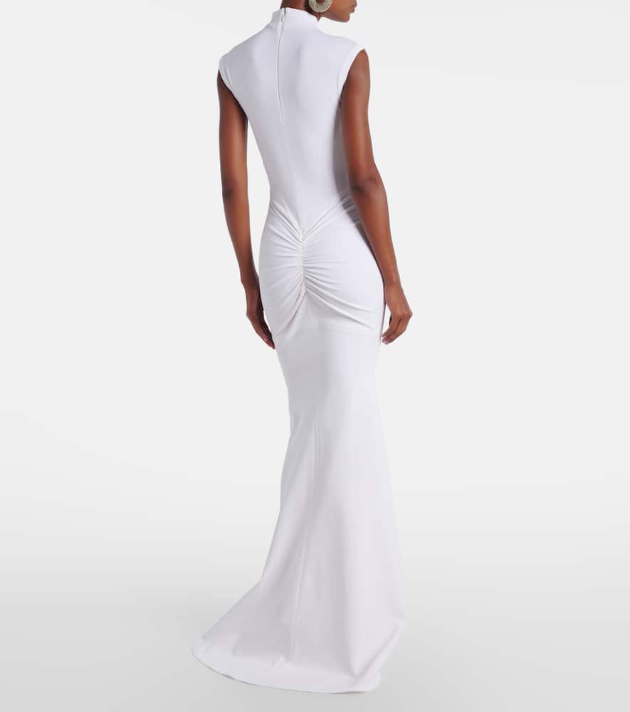 Jacquemus Alba Crêpe Jersey Maxi Dress In White