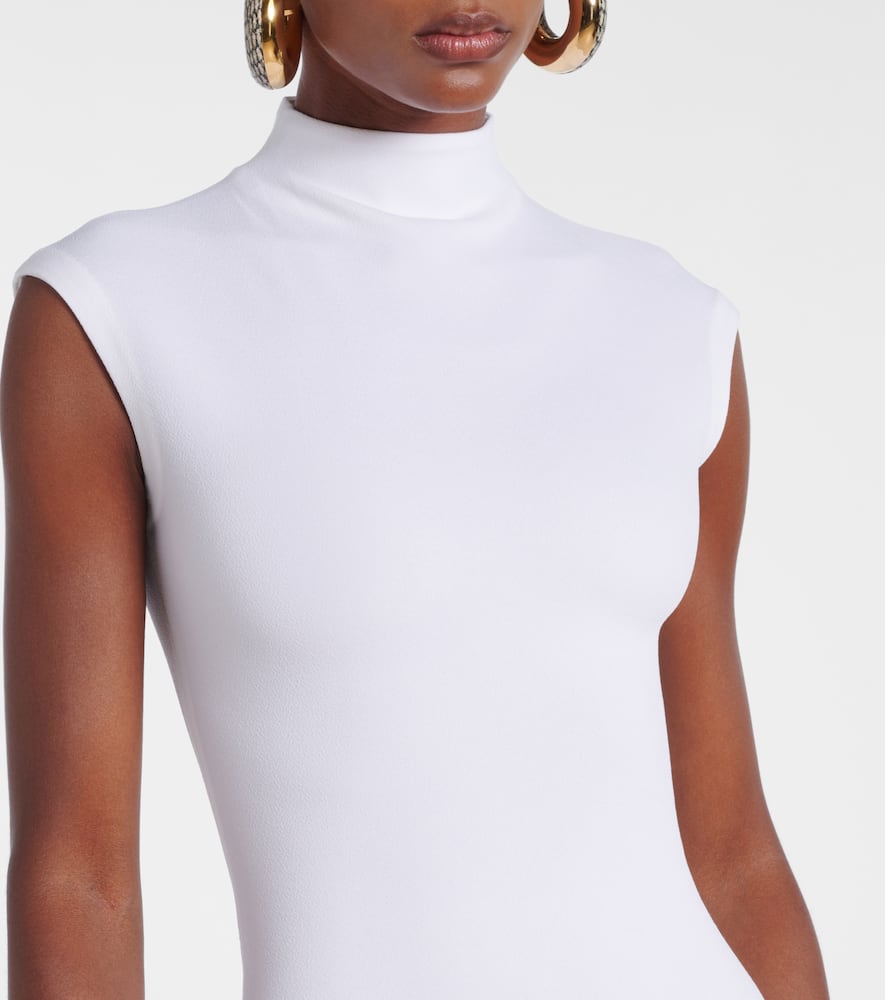 Jacquemus Alba Crêpe Jersey Maxi Dress In White