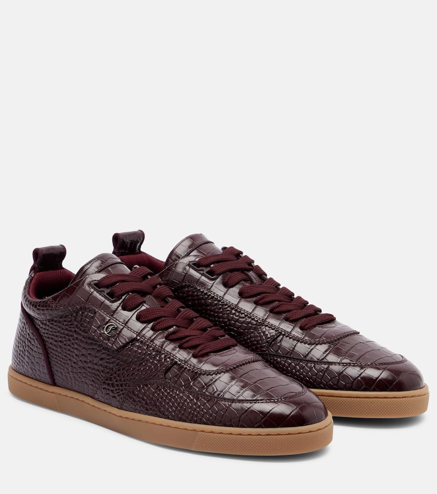 Christian Louboutin Tutti Rui Croc-effect Leather Sneakers In Multi