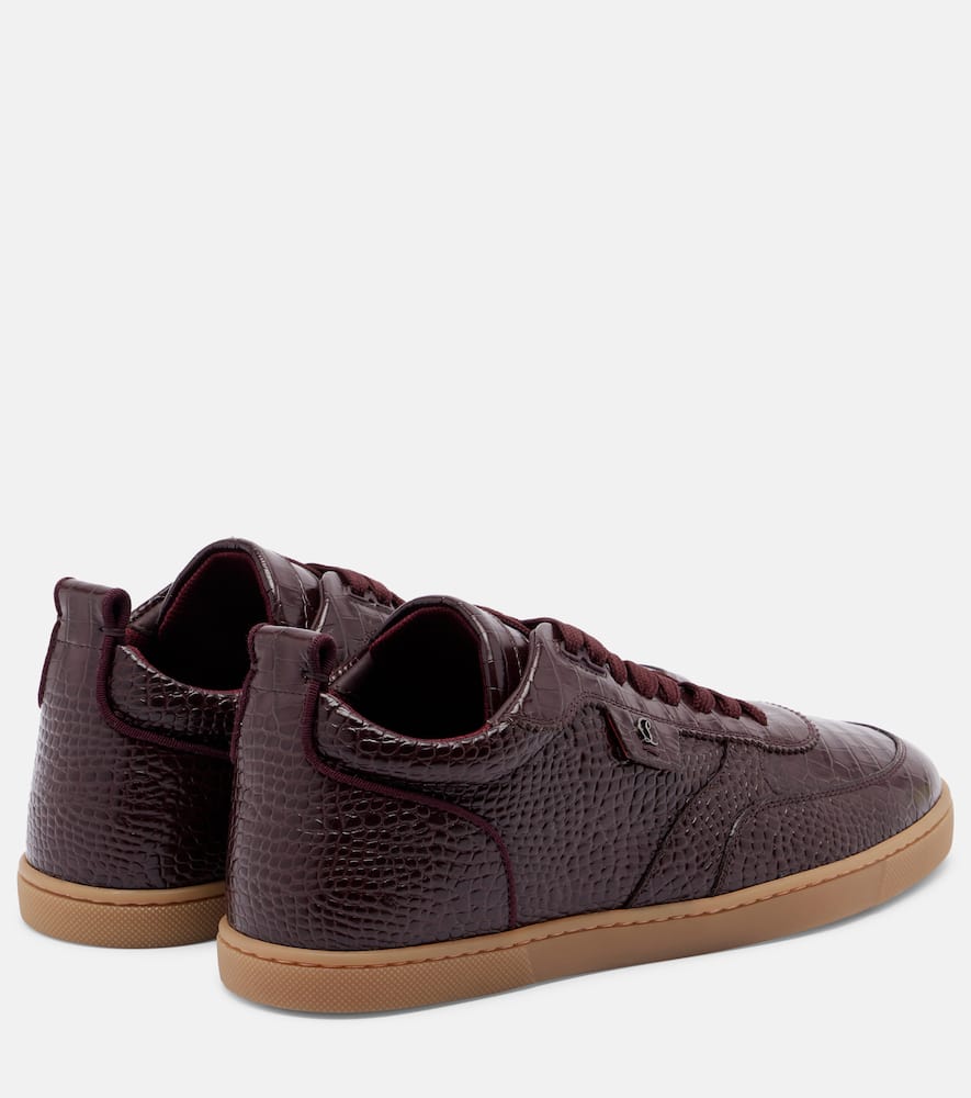 Christian Louboutin Tutti Rui Croc-effect Leather Sneakers In Multi