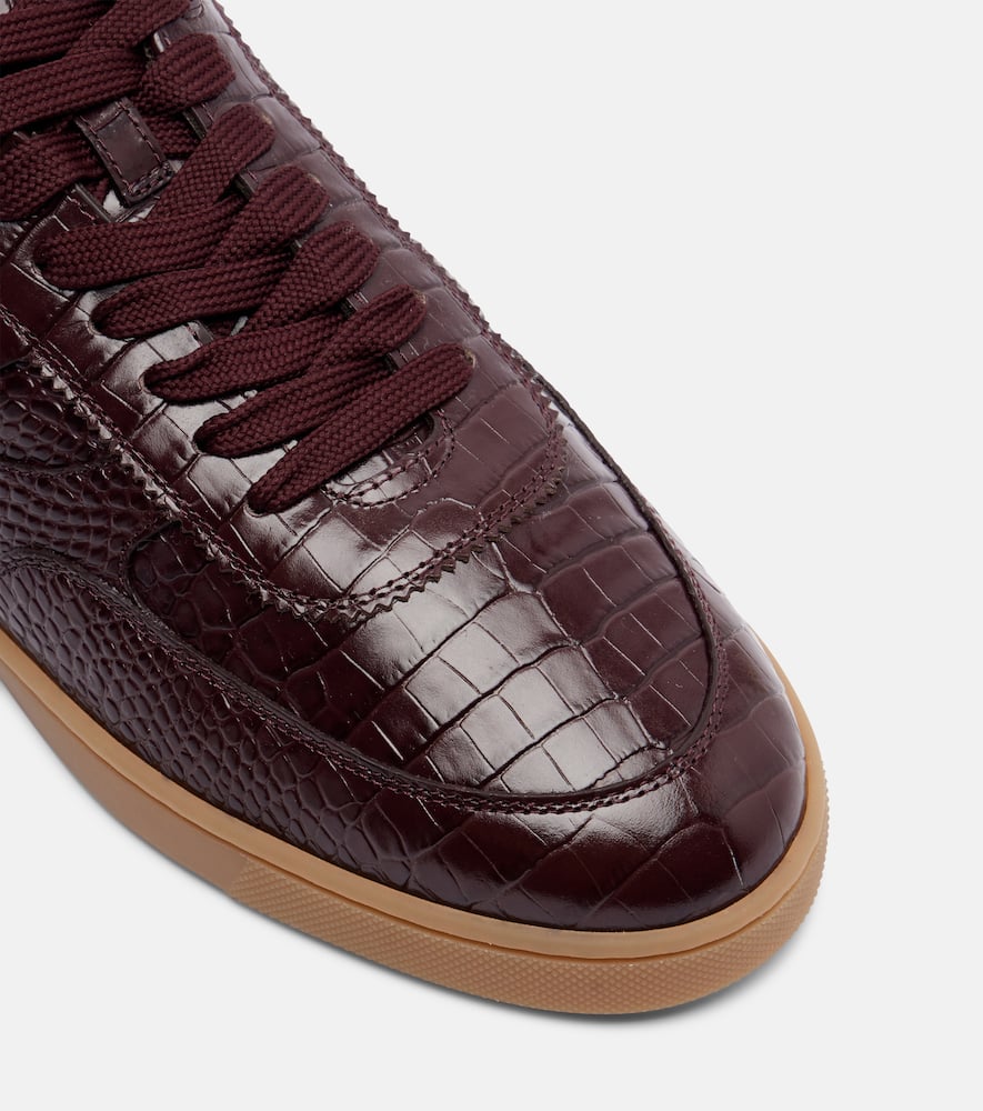 Christian Louboutin Tutti Rui Croc-effect Leather Sneakers In Multi