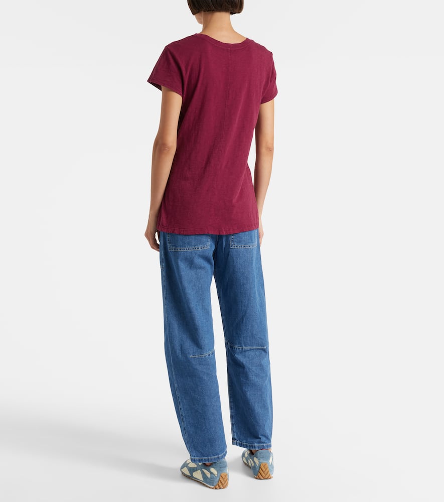 Velvet Odelia Cotton Jersey T-shirt In Burgundy