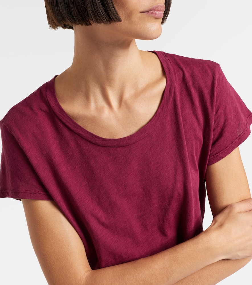 Velvet Odelia Cotton Jersey T-shirt In Burgundy