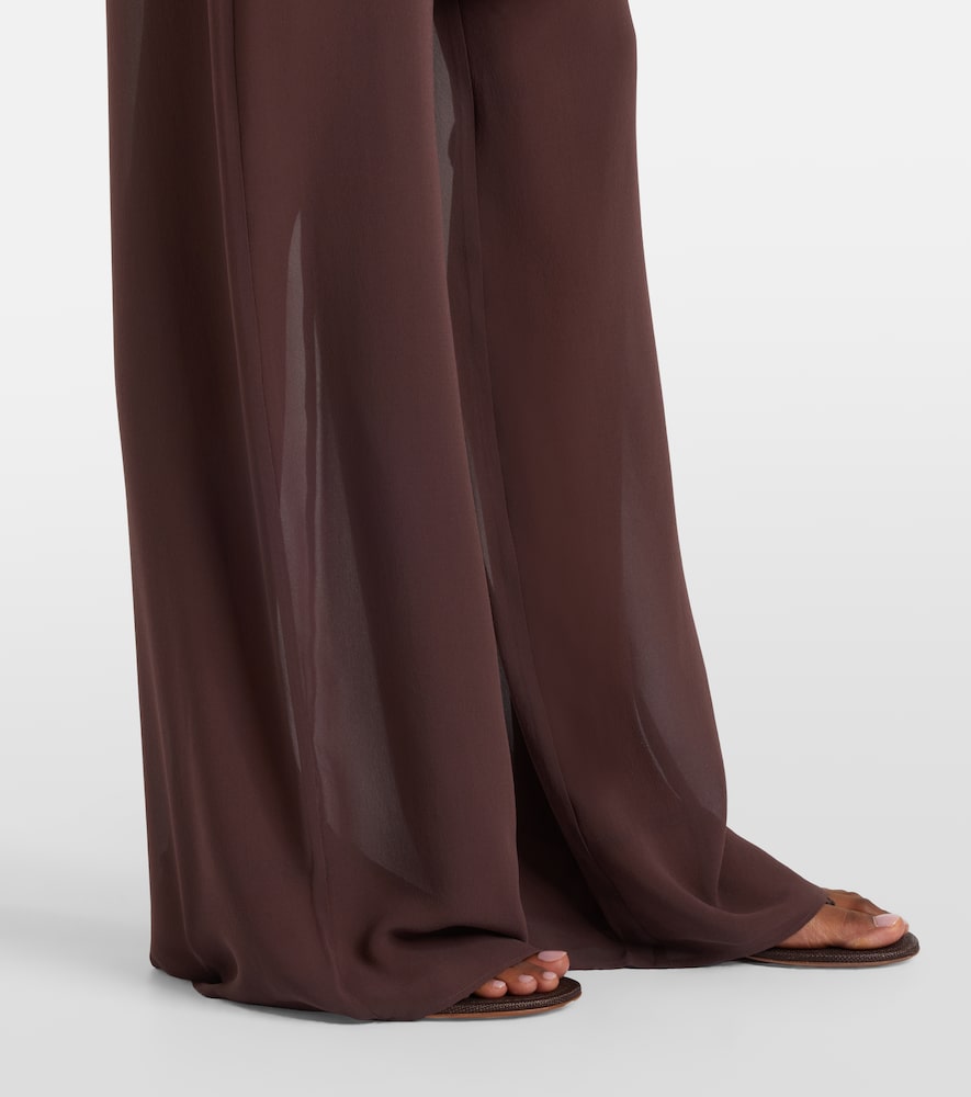  Christopher Esber Christopher Esber Sheer Silk Wide-leg Pants 