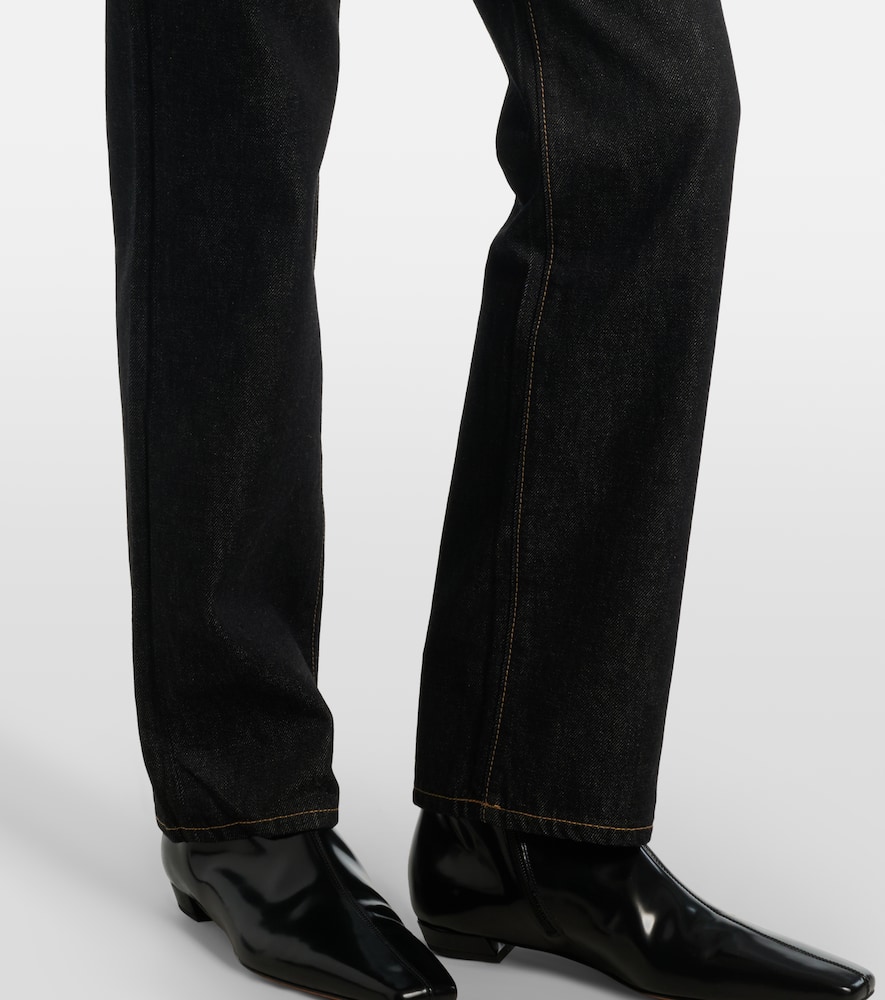 Slvrlake London High-rise Straight Jeans In Black