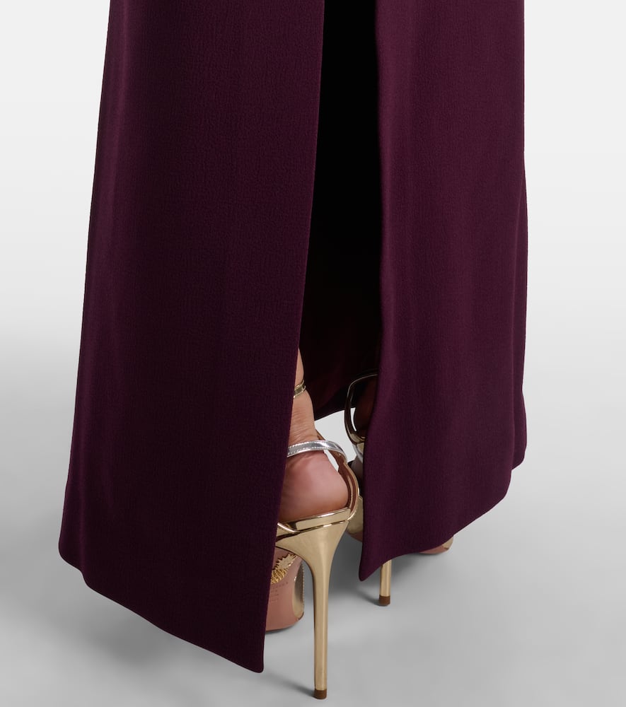 Rebecca Vallance Beatrice Embellished Crêpe Gown In Purple