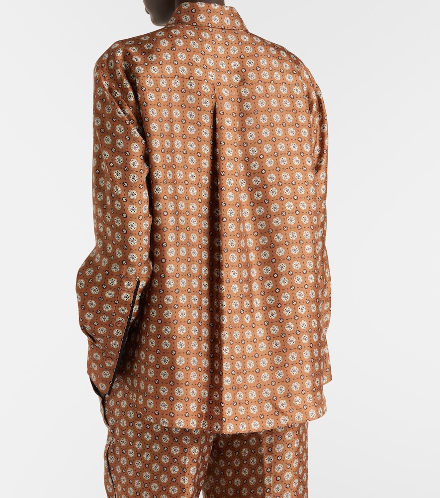 Dorothee Schumacher Graphic Dreams Printed Silk Twill Shirt In Brown