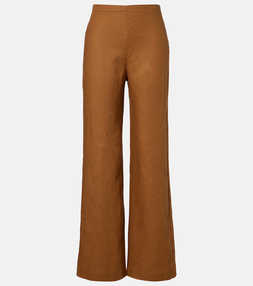 Faithfull Women's Brown Ilride Linen Wide-Leg Pants UK Size 8 - Mytheresa