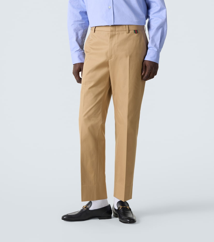  Gucci Gucci Gerade Mid-rise-hose Aus Baumwolle 