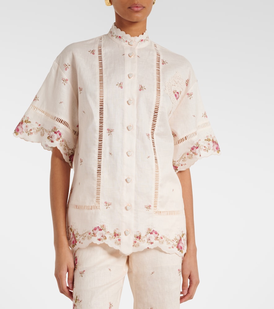  Zimmermann Zimmermann Patience Floral Linen Shirt 