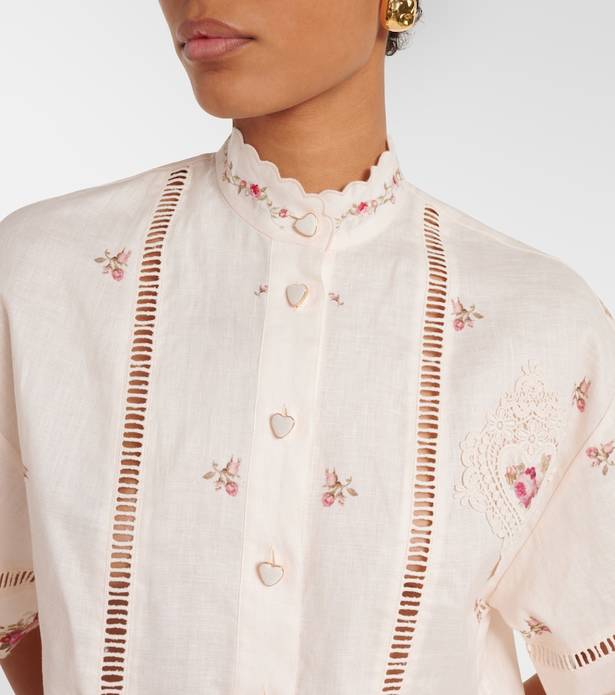  Zimmermann Zimmermann Patience Floral Linen Shirt 