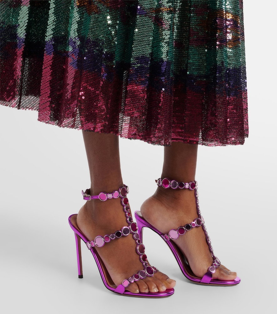 Aquazzura Afterglow 105 embellished leather sandals