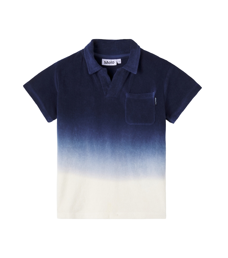 Molo Blue Randel Ombre Cotton Terry Polo Shirt Y Size 17 - Mytheresa