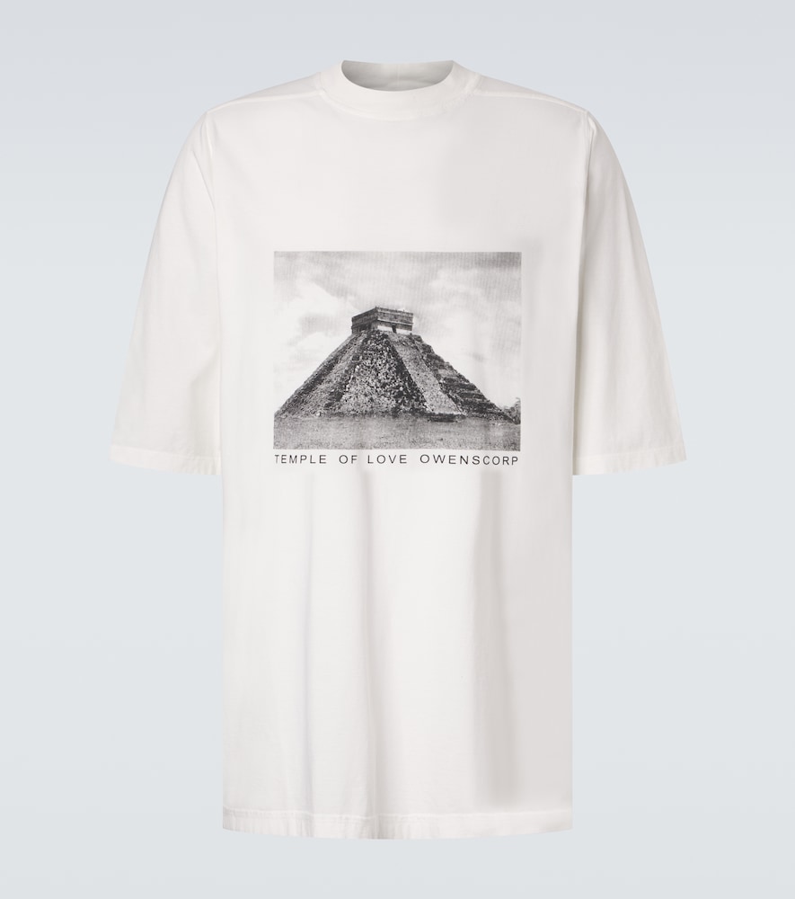 Rick Owens Men's White Drkshdw Jumbo Printed Cotton Jersey T-Shirt UK Size 44 - Mytheresa