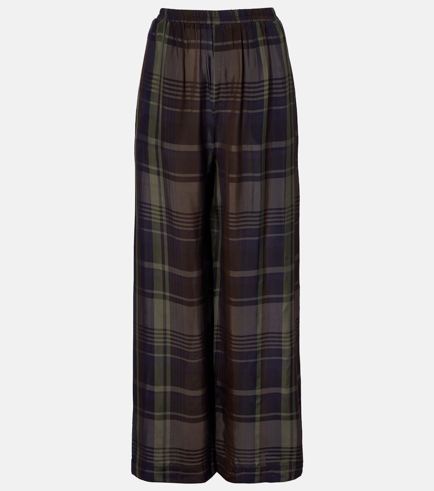 The Frankie Shop Baxter checked wide-leg pants