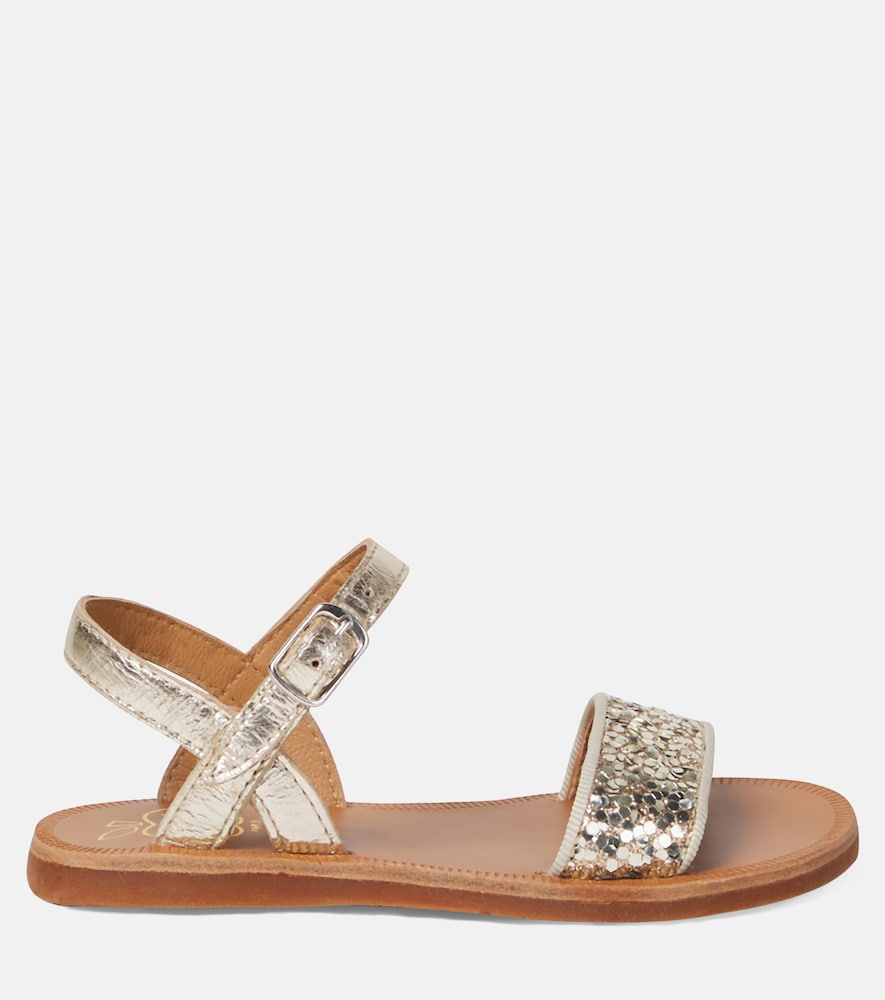  Pom D'api Pom D'api Sandalen Plagette Buckle Aus Metallic-leder 