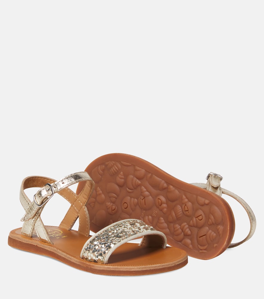  Pom D'api Pom D'api Sandalen Plagette Buckle Aus Metallic-leder 