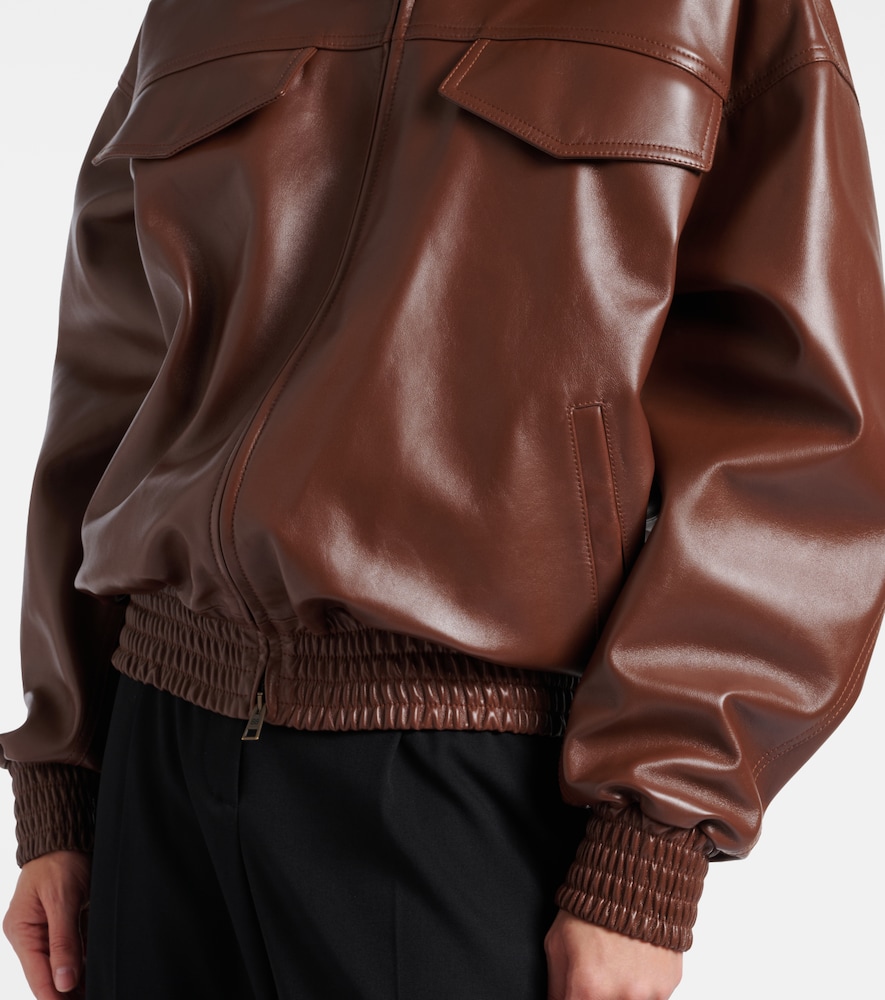  Balenciaga Balenciaga Cropped Oversized Leather Jacket 